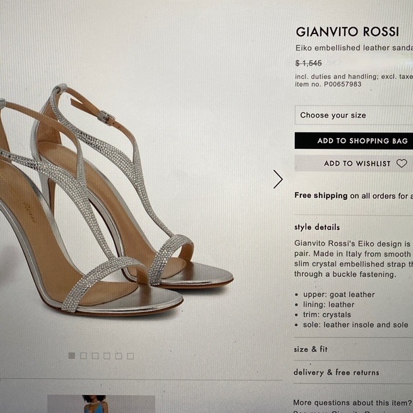 Gianvito Rossi Eiko Silver Crystal-Embellished  Stiletto Sandal US8.5 NEW - Picture 10 of 15